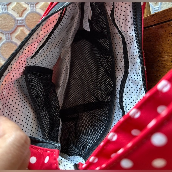 Jujube | Hobobe Onyx Black Ruby Minnie Mouse Polka Dot Crossbody Bag - Picture 4 of 4
